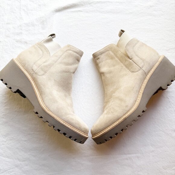 Dolce Vita Shoes - Dolce Vita Womens Rango Stone Suede Block Heel Chelsea Boots Size 9